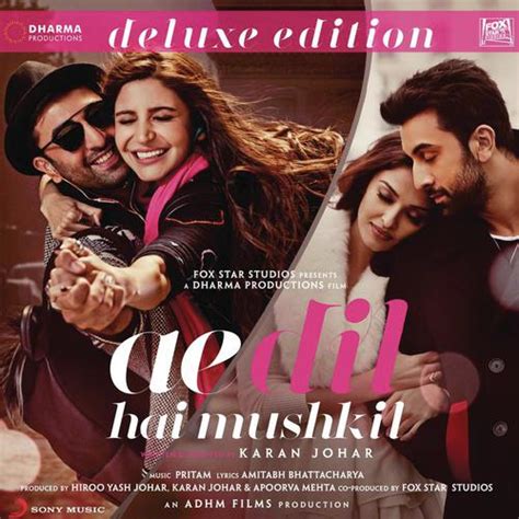 Enjoy bollywood romance film ae dil hai mushkil mp3 songs, movie sound tracks, complete sound track, sound album to listen best audio music in 128 kbps, 256 kpbs, 320 kbps formats. Ae Dil Hai Mushkil Deluxe Edition - All Songs - Download ...