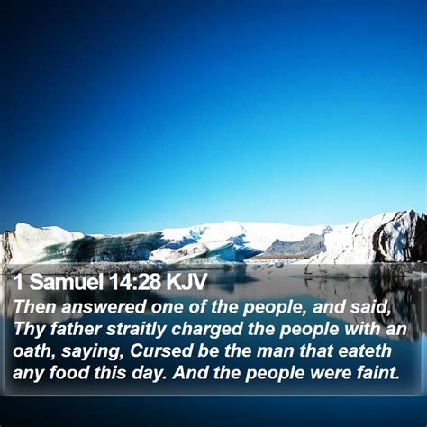1 Samuel 1428 Kjv Then Answered One Of The People And Said Thy