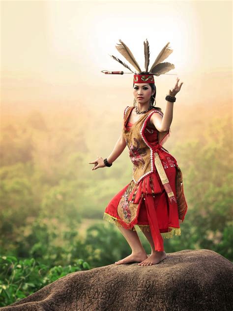 The Princess Of Dayak This Is One Of Cultural Or Traditional Clothes