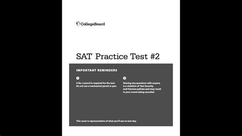College Board New Sat Practice Test 2 Math Section 3 Youtube