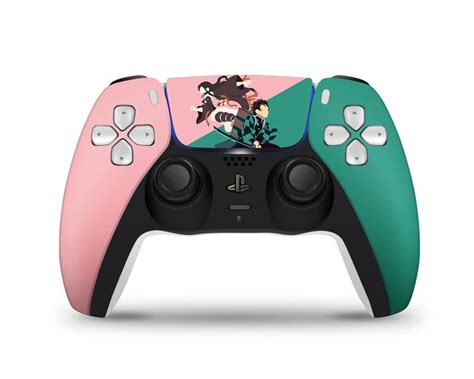 An Image Of A Video Game Controller With Anime Characters On The Front