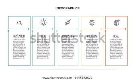 Business Infographics Informational Table 5 Steps Stock Vector Royalty