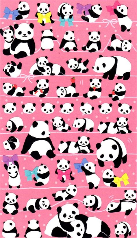 Panda Wallpaper Hp Lucu Pink