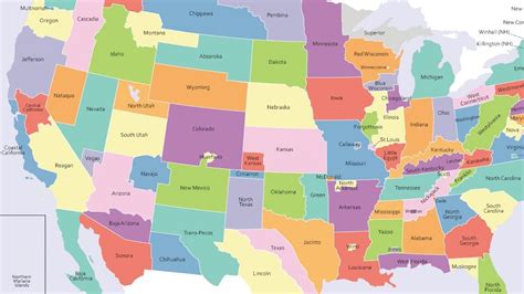 52 States Of America Map Large World Map