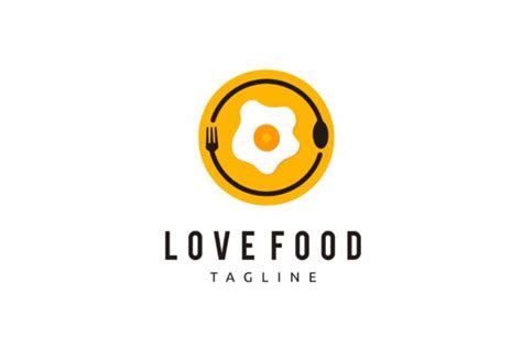 Fork Spoon And Fried Eggs Logo Design Graphic By Sore88 · Creative Fabrica