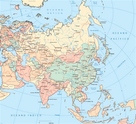Mapas De Asia Mapa Físico Y Político De Asia