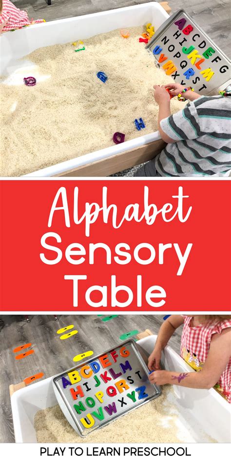 Alphabet Matching Sensory Play Center Play To Learn Preschool