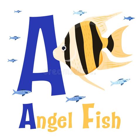 Sea Animals Alphabet Abc For Children Letter Y Stock Illustration