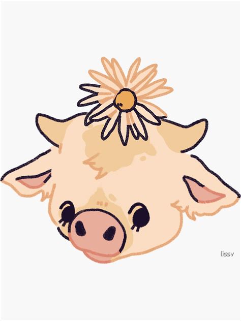 Oxeye Daisy Moobloom Minecraft Flower Cow Sticker For Sale By Lissv