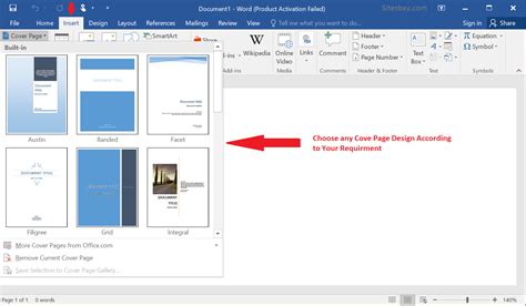 How To Insert Cover Page In Word Word Tutorial