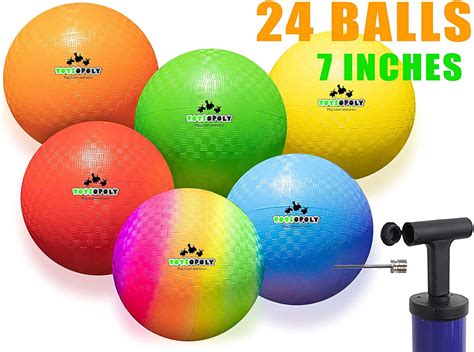 Inflatable Dodgeball Official 7 Inch Balls Pack Of 24 Balls Soft Skin Rubber Give No Sting