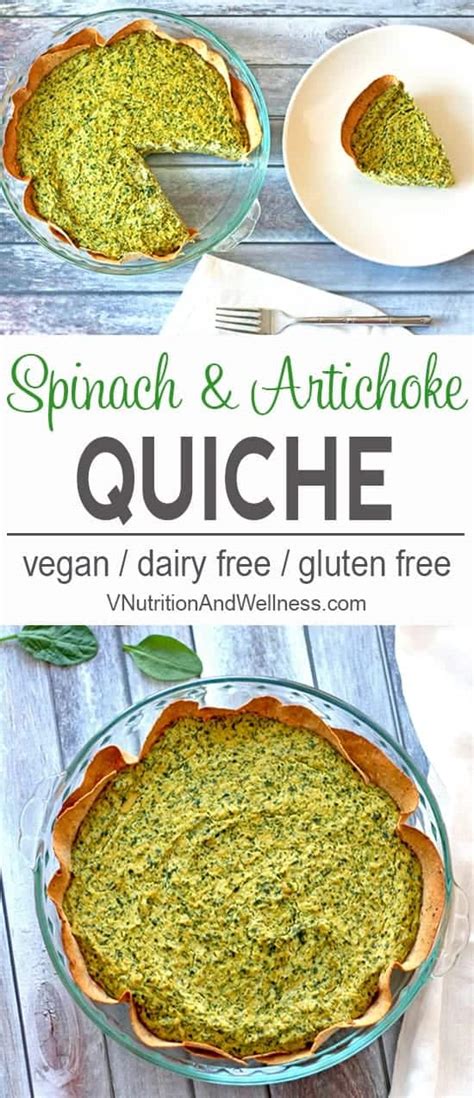 Vegan Spinach Artichoke Quiche Vegan Quiche Recipe