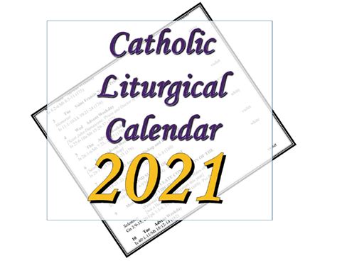 Liturgical Calendar 2021 Liturgytools Net Catholic Liturgical