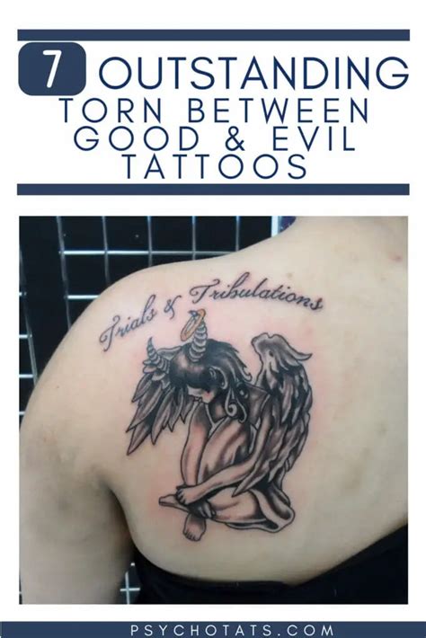 7 Outstanding Torn Between Good And Evil Tattoo Psycho Tats
