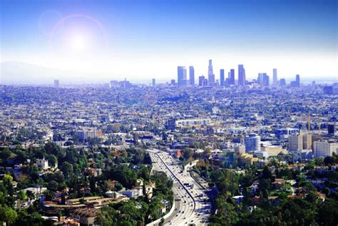 Sunny Los Angeles Stock Image Image Of Bright Crowded 4355105