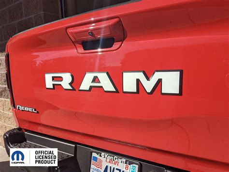 2019 2022 Dodge Ram Rebel Ram Tailgate Emblem Overlay Decal Vinyl