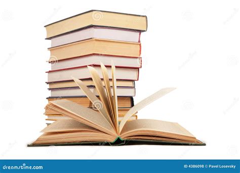 Livre Et Pile Ouverts De Livres Photo Stock Image Du Knowledge