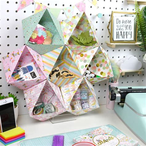 Diy Geometric Origami Desk Organiser Origami Organiser Geometric