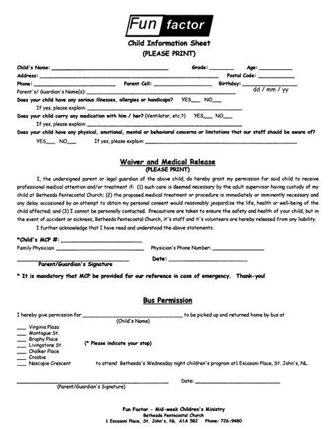 Forms For Kids To Fill Out Images Frompo 1