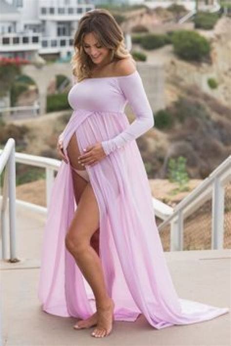 Summer Baby Shower Outfits For Mom Light Lavender Off Shoulder