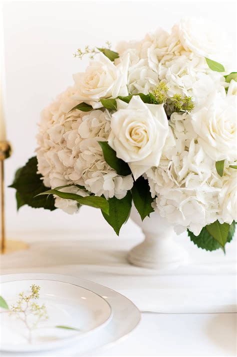 Modern, traditional, eclectic, rustic, glam, farmhouse, country Classic Hydrangea Centerpiece | DIY Wedding Flower Packages | Diy wedding flowers, Wedding ...