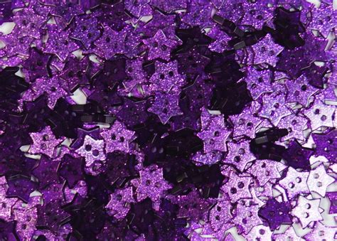 14mm Purple Glitter Star Buttons Celloexpress