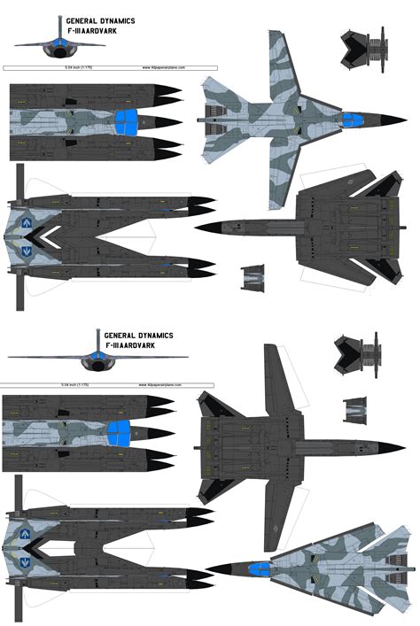 General Dynamics F 111 Aardverk Paper Airplanes Paper Airplane