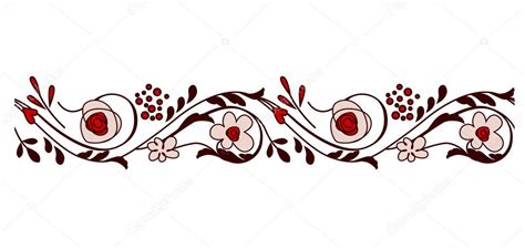 Seamless Horizontal Border With Flowers Stock Vector Image By ©nurrka