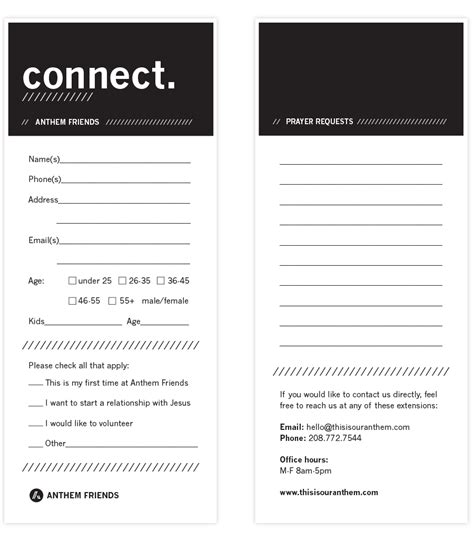 How should you design your church connection card? connect cards church - Google Search | | YOUTH GROUP ...
