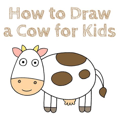 How To Draw A Cow For Kids How To Draw Easy