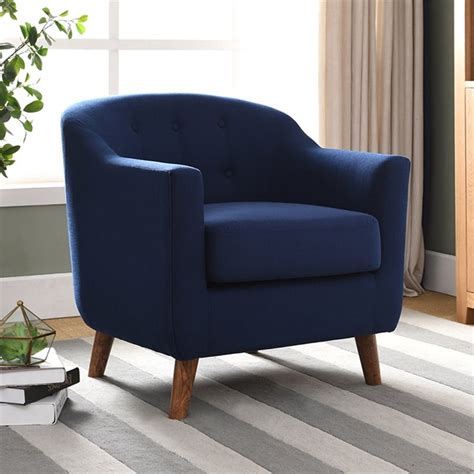 Furniture Of America Emry Mid Century Modern Fabric Accent Chair In