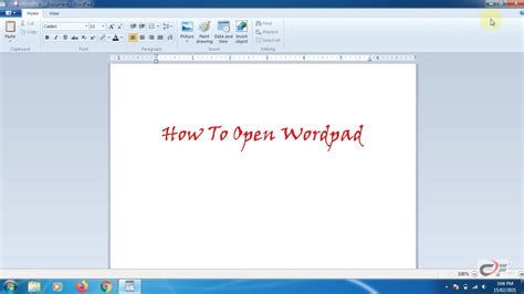 How To Open Wordpad Youtube