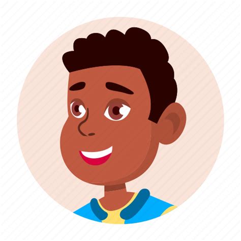 African Avatar Black Boy High People School Icon