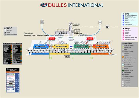 Dulles Airport Map Iad Printable Terminal Maps Shops Food