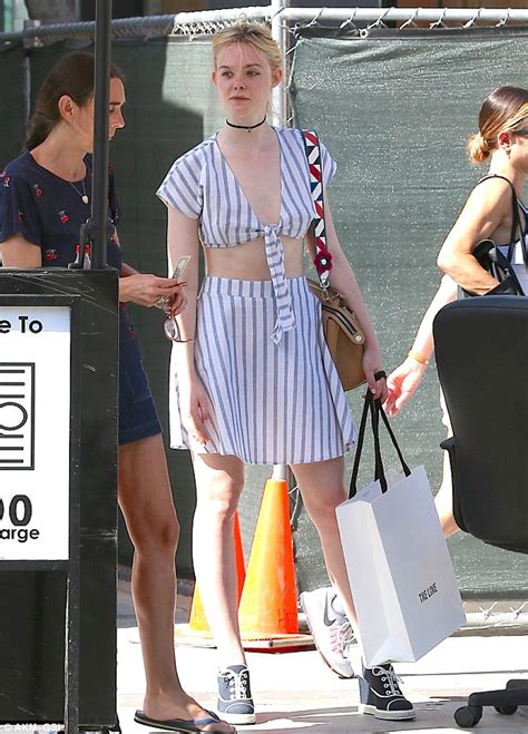 Elle Fanning Showcases Her Taut Torso While Out In West Hollywood Daily Mail Online