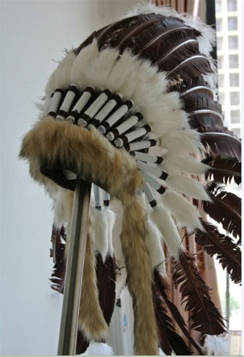 brown turkey feather indian style headdress by weddingfeather