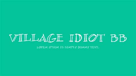 Village Idiot Bb Font Download Free For Desktop And Webfont