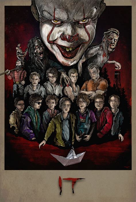 Stephen Kings It Graphic Poster On Behance Horror Movie Art Horror