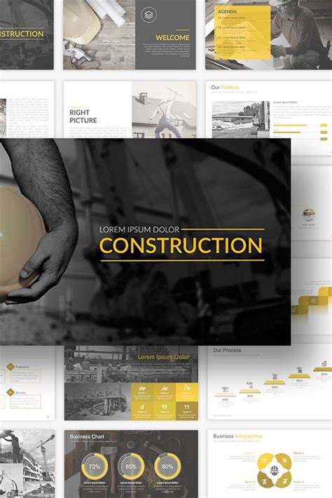 Construction Company Profile Ppt Template Free Download Marie Thomas