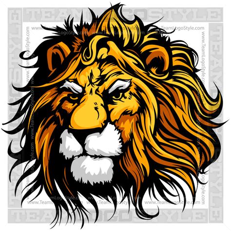 Lion Head Graphic Vector Clipart Lion