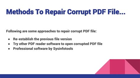 PPT Recover Corrupt PDF File PowerPoint Presentation Free Download ID 8432655