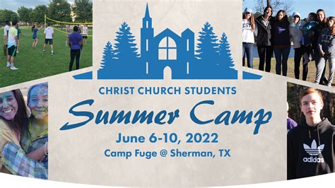 Student Summer Camp Christ Church Plano