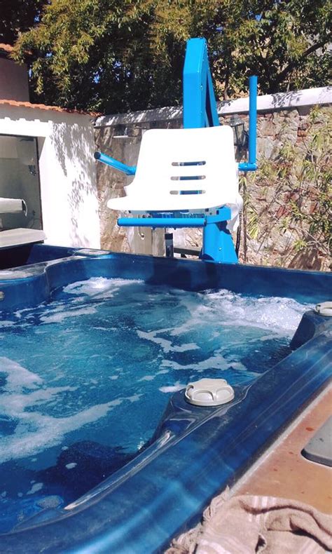 Powered by three pumps, the. Swim Spa Hot Tub Disabled Access Lift - Dolphin Mobility