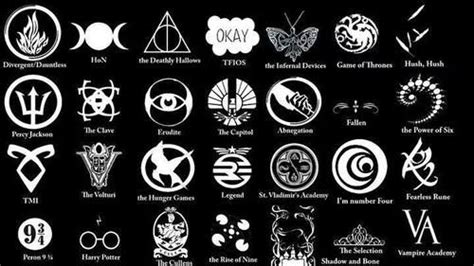 Harry Potter Hunger Games And Percy Jackson Image Fandom Symbols