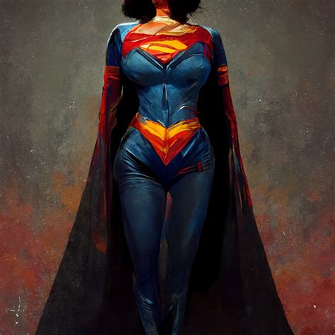 Midjourney Prompt Female Superman Prompthero