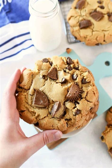 Jumbo Peanut Butter Cup Cookies Sizzling Eats