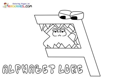 F Alphabet Lore Coloring Page In F Alphabet Coloring Off
