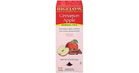 bigelow cinnamon apple herbal tea bags 28 count box pack
