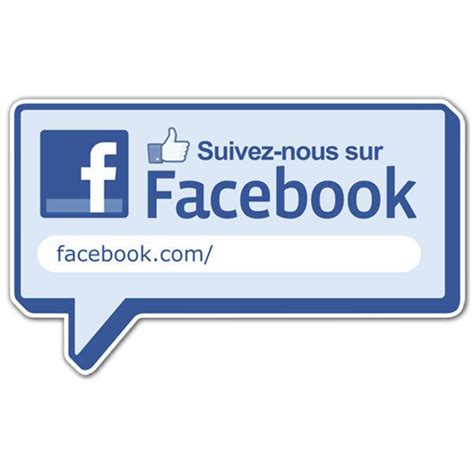 Autocollant Suivez Nous Sur Facebook