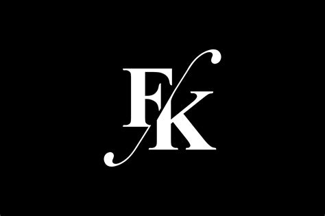 Fk Monogram Logo Design By Vectorseller
